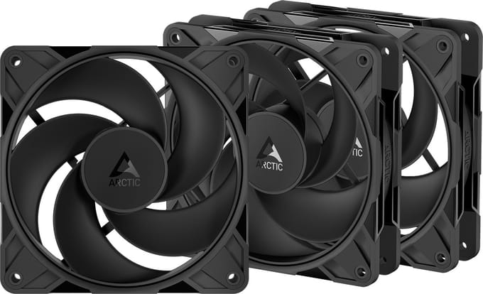 Arctic P12 Pro Reverse - 3 Pack - Case ventilator - 120mm - Black
