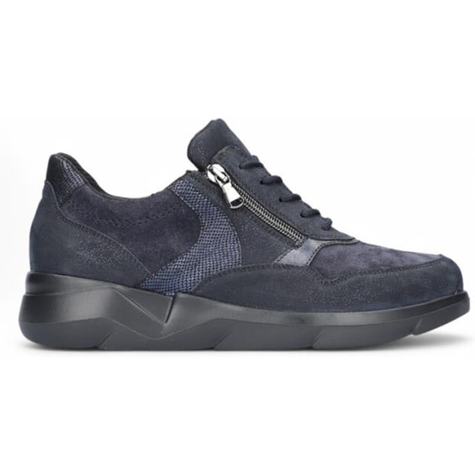 Waldläufer K Funky Sneakers - Suède - Dames - Blauw - Maat 39