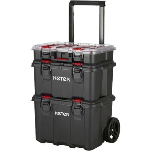 Keter Stack & Roll Gereedschapswagen - 52,5x41x69,4 cm - Zwart