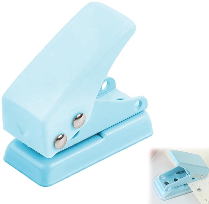 Solidchoice - Draagbare Mini Paper Hole Punch voor Kantoor en School