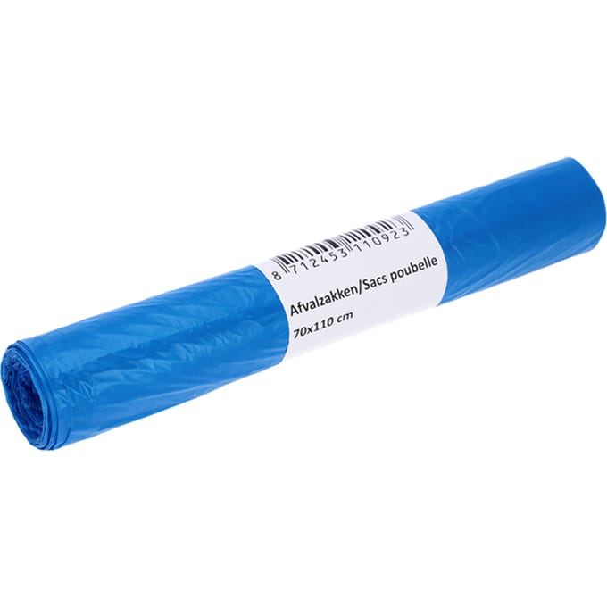 Afvalzak Cleaninq 70x110cm HDPE T25 120L blauw