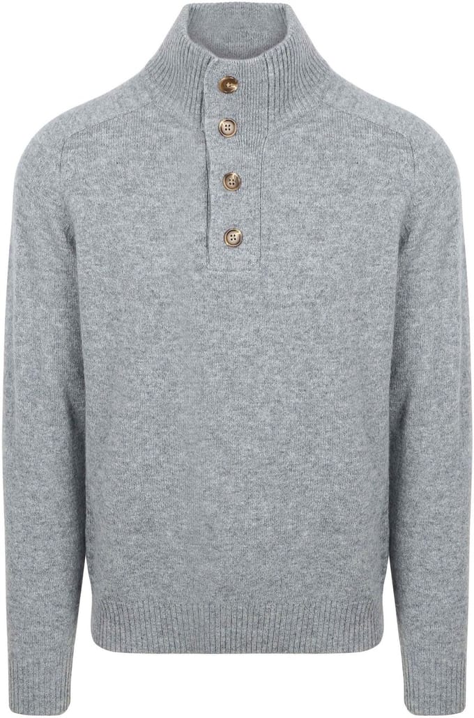 Steppin' Out Mocker Trui Lamswol Grijs - Maat L - Heren