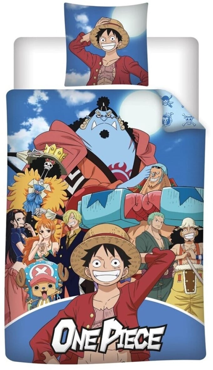 One Piece Dekbedovertrek - Eenpersoons - 140 x 200 cm - 65 x 65 cm - Polycotton