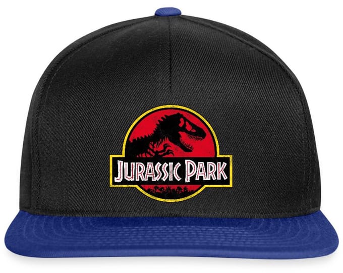 Jurassic Park Klassiek Logo In Rood Met T-Rex Snapback cap