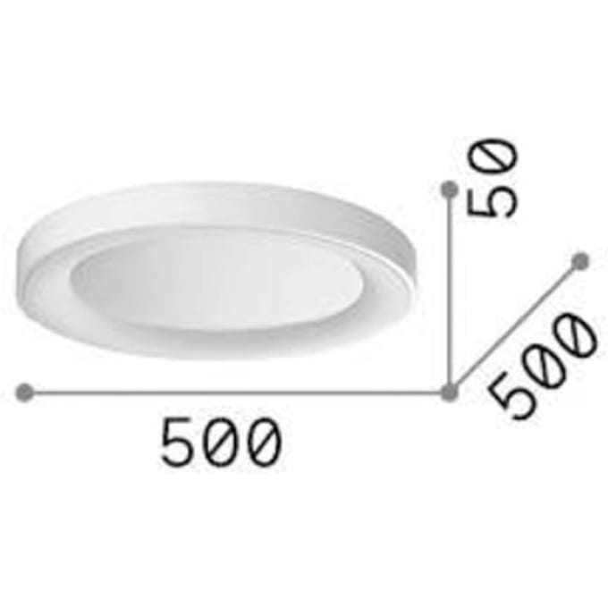 Ideal Lux plafondlamp Planet, wit, Ø 50 cm, metaal