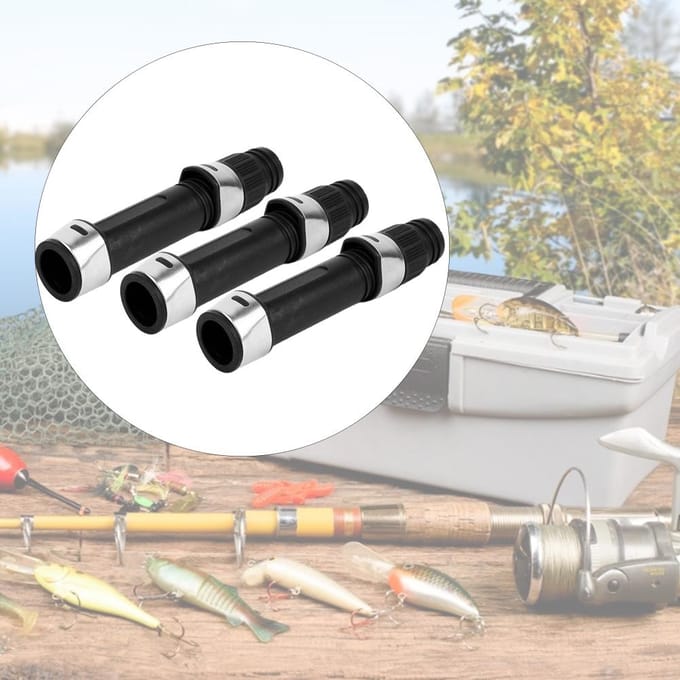 3PCS Porte-moulinet de canne à pêche Clip de montage de canne à moulinet spinning Outils accessoires de pêche casting 20# black