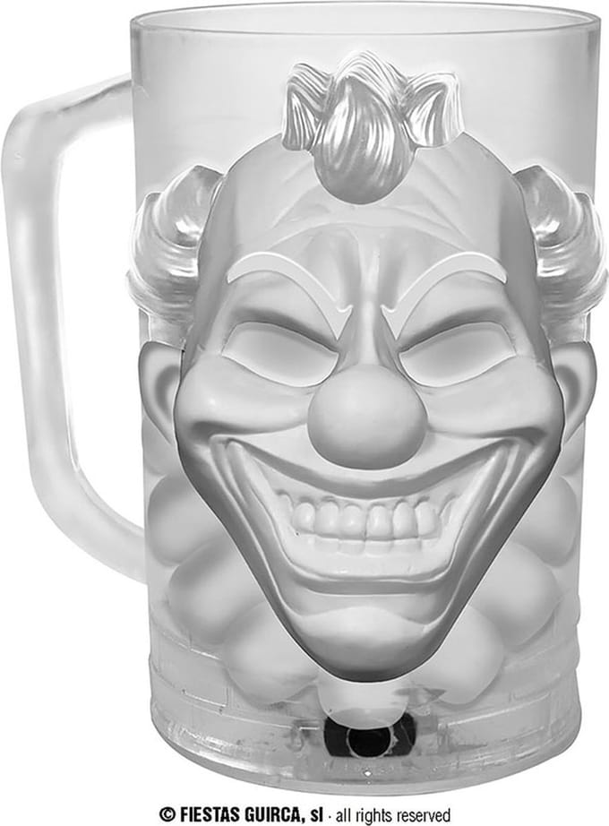 Fiestas Guirca - Beker clown met licht 10 x 14 cm (700 ml)