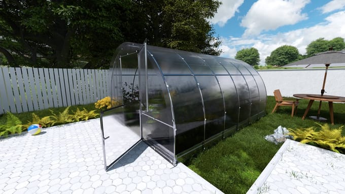 KLASIKA EASY Tuinkas - 3 x 4 m (12 m²) - 6 mm Dikte - Kweekkas - Polycarbonaat afdekking