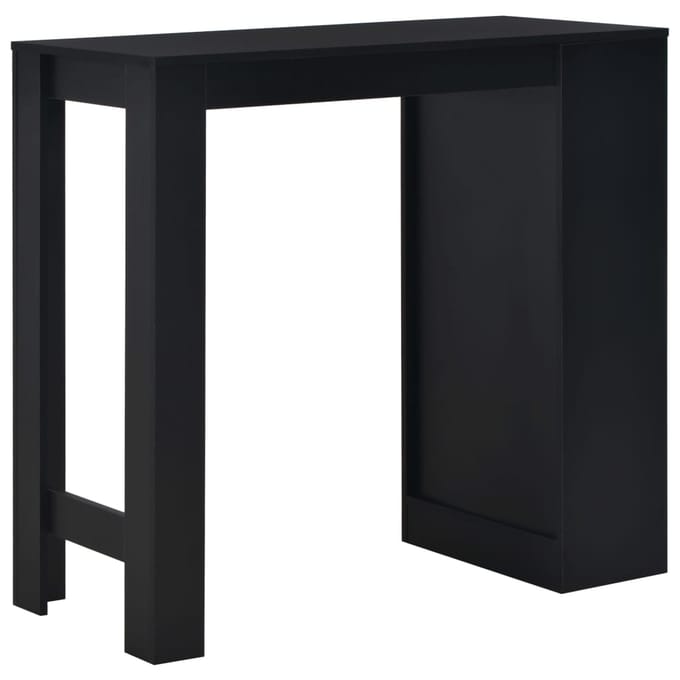 vidaXL - Bartafel - met - schap - 110x50x103 - cm - zwart