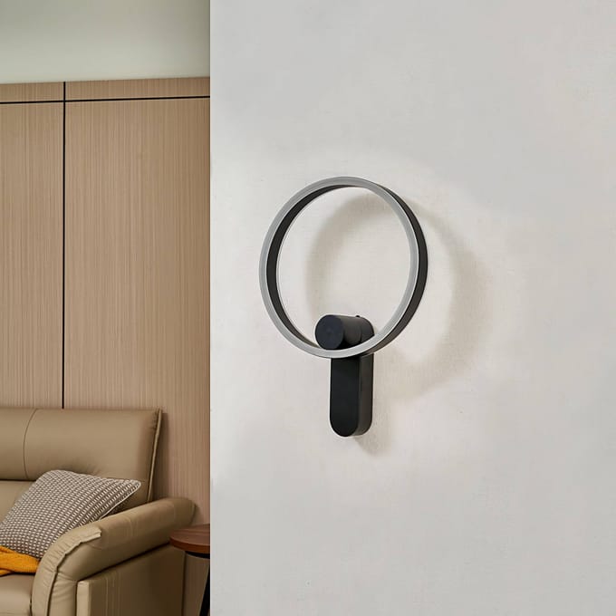 Lucande LED wandlamp Jekta, direct, zwart, dimbaar