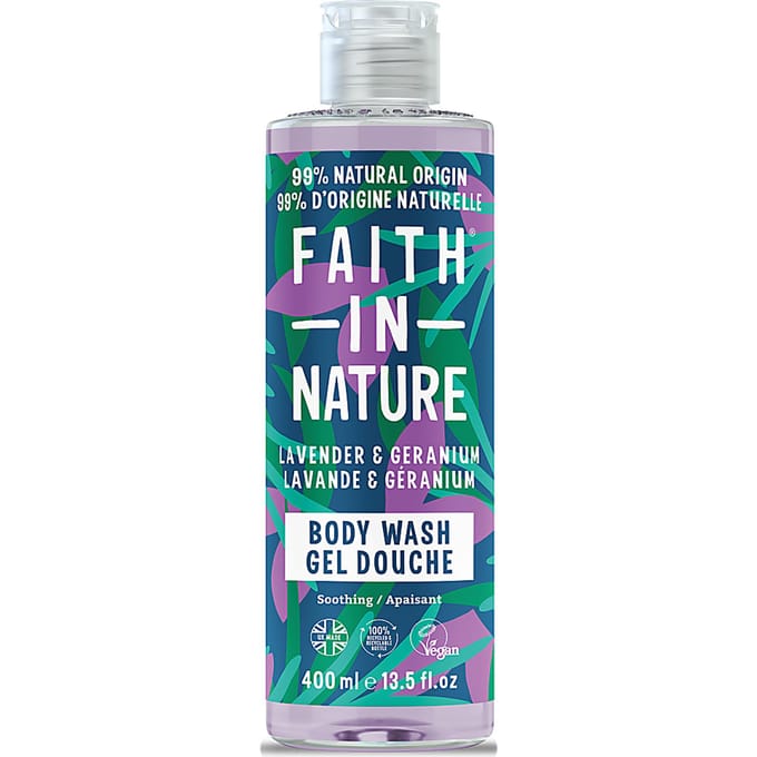 Faith In Nature Douchegel Lavendel & Geranium - 400 ml