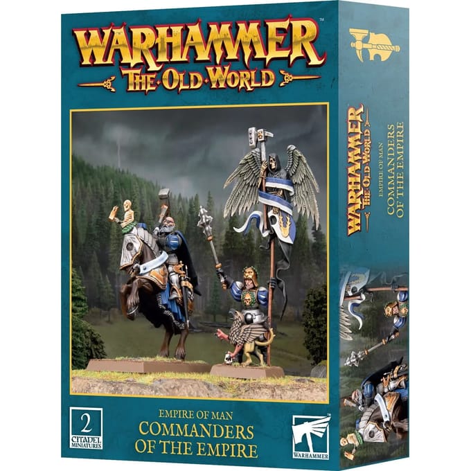 Beeldje Games Workshop Warhammer ToW - Empire de L'Homme : Commandants de L'Empire (x2)