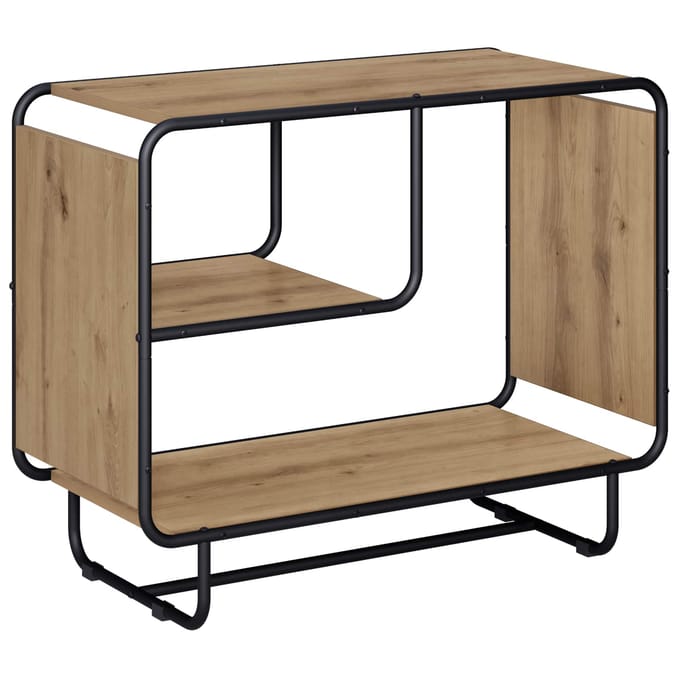 vidaXL - Dressoir - Artisanaal - eiken - 80 - x - 37,5 - x - 64,5 - cm - Bewerkt - hout