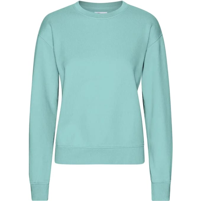 Dames sweatshirt met ronde hals Colorful Standard Classic Organic Teal Blue