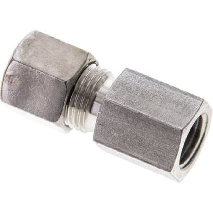 8S & M14x1.5 RVS Rechte Knelfitting Binnendraad 500bar ISO 8434-1