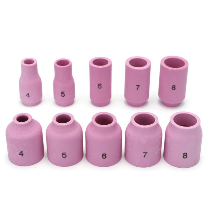 49 STKS TIG Lastoorts Stubby Gas Lens #10 Pyrex Glazen Cup Kit voor WP-17/18/26