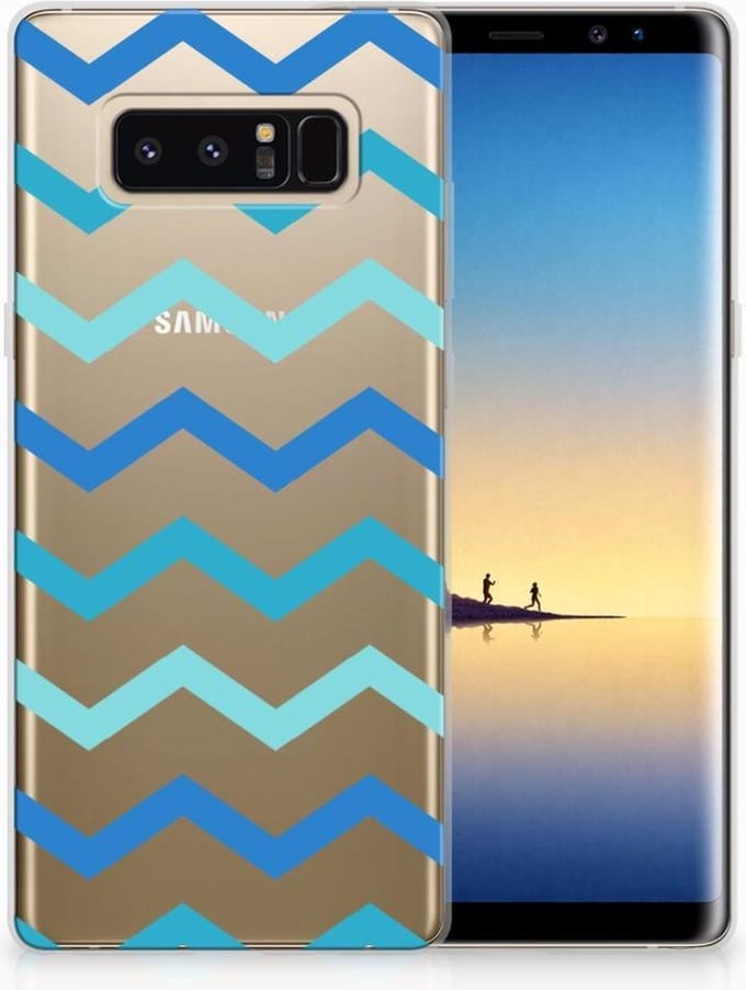 Samsung Galaxy Note 8 TPU bumper Zigzag Blauw
