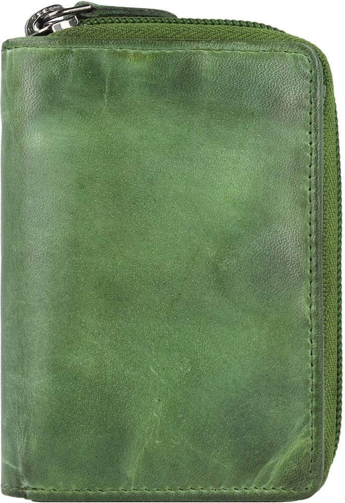 Jack Kinsky Nelson Portemonnee RFID Leer 11 cm - Jongens - Staand formaat - grün
