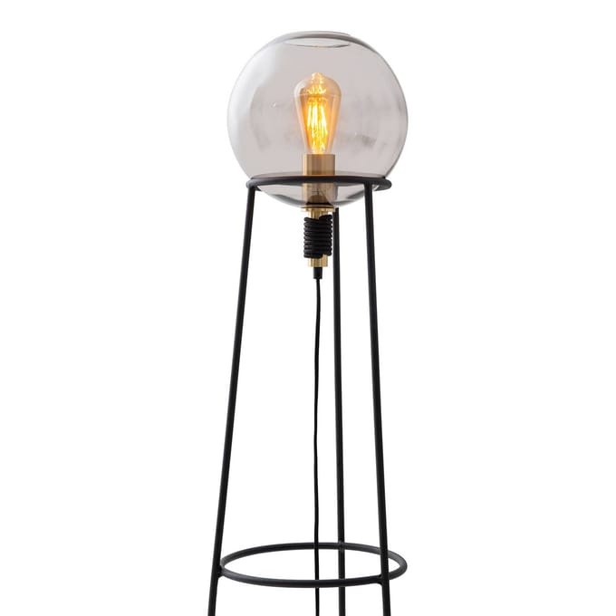 Näve Vloerlamp Stelo met glasbol-kap