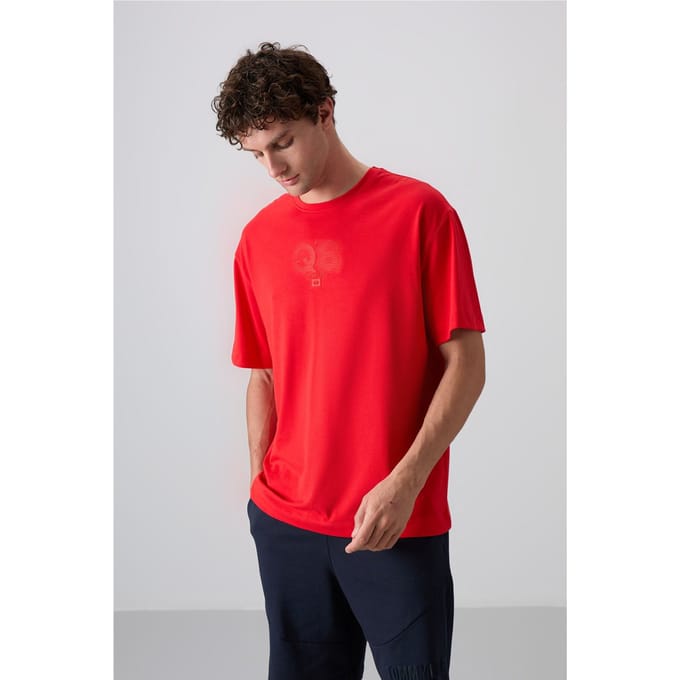 Overmaat Geprinte Logo Crew Neck T-shirt