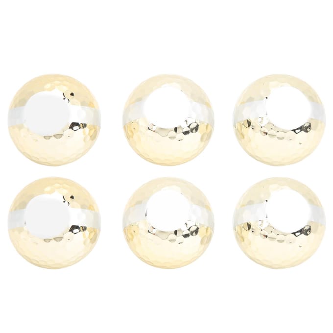 6 stuks Gouden Golf Lint Bal Luxe Elegant Golfbal Cadeaus voor Ceremonie Viering Festivals white