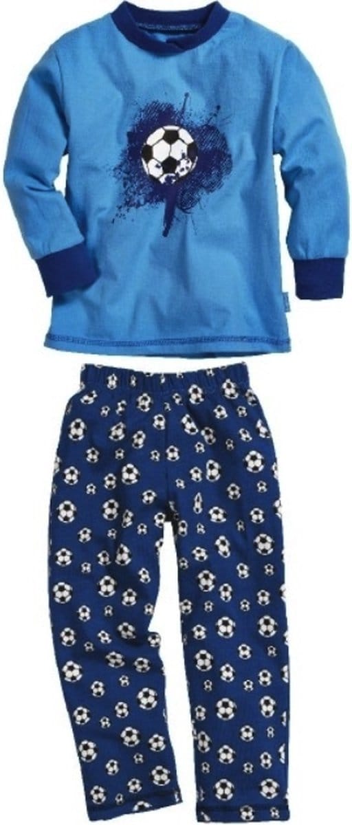 Playshoes - Pyjama - Blauw - Voetbal - Unisex - maat 80