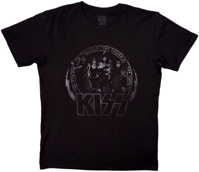 Kiss - Spaceman Heren Tshirt - L - Zwart