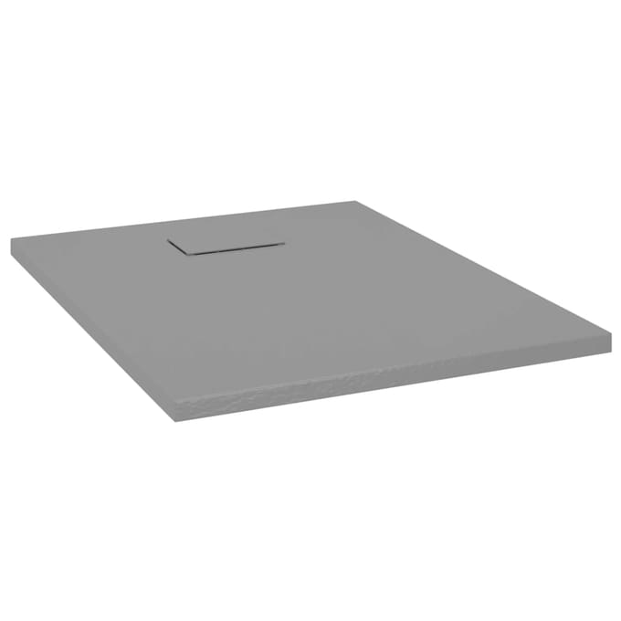 vidaXL - Douchebak - 90x70 - cm - SMC - grijs