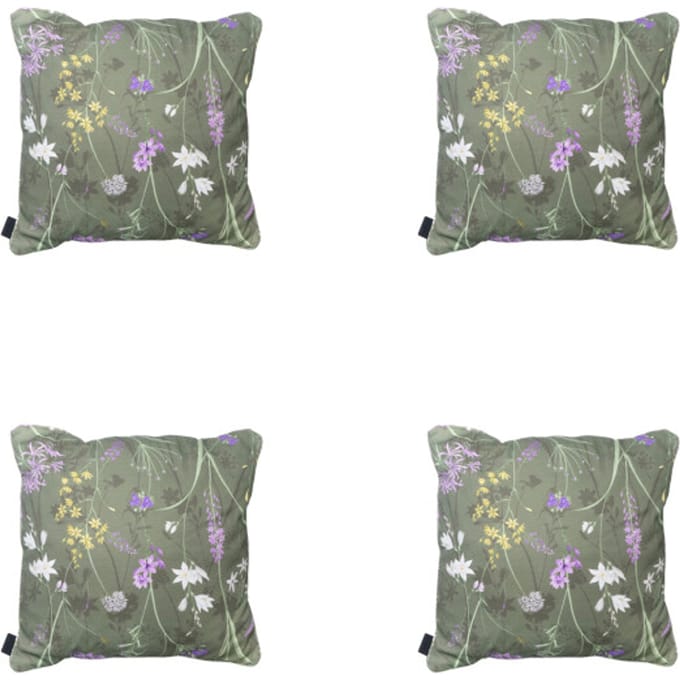 Madison - Sierkussen Donna green canvas eco+ - Ca. 50x50 cm - Set van 4