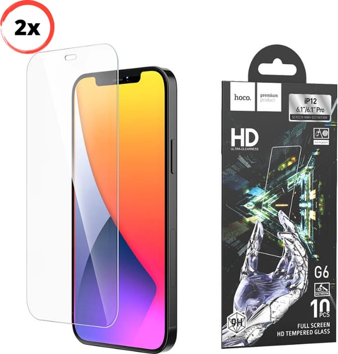 2x Screenprotector iPhone 12 Pro / iPhone 12 - Gorilla Glas - 6.1 Inch