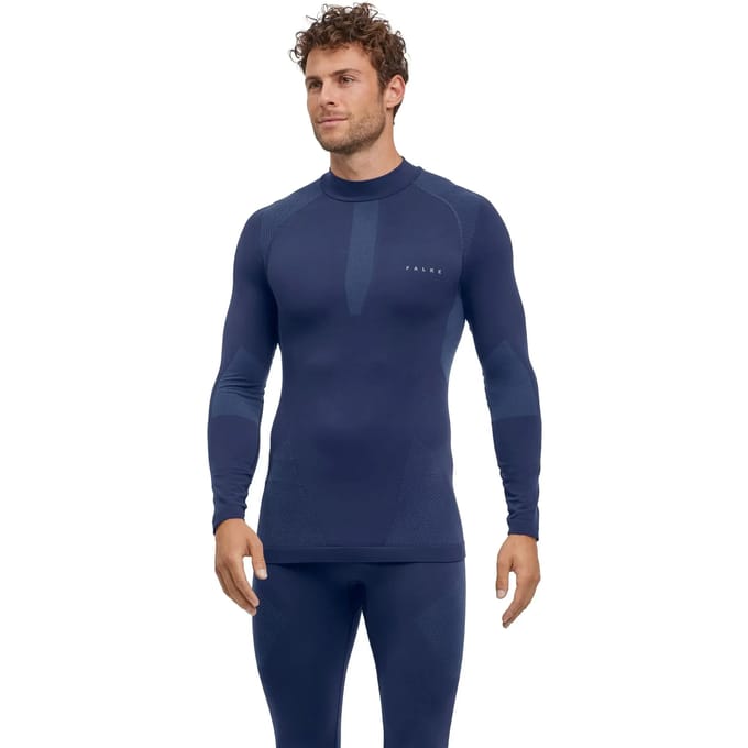 FALKE Warm Turtleneck sneldrogend functioneel functioneel shirt met lange mouwen heren blauw - maat M
