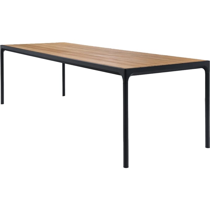 HOUE FOUR Outdoortafel Bamboe - Aluminium zwart - 90 x 270 cm