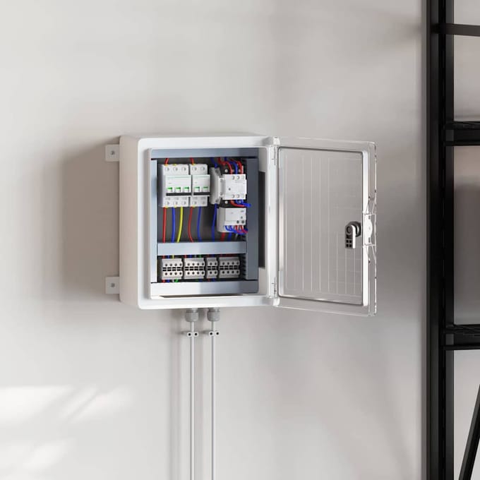 vidaXL - Besturingskast - Grijs - 37 - x - 16,5 - x - 35 - cm - ABS - Kunststof
