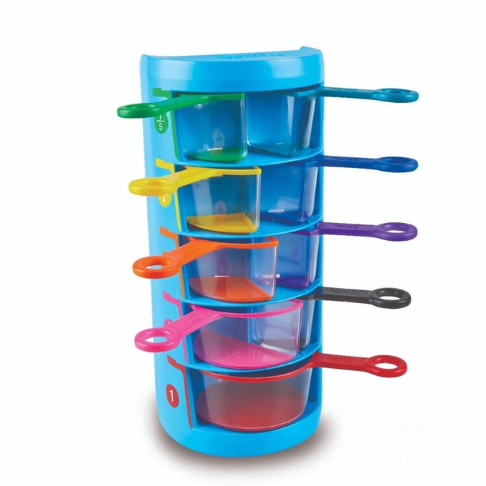 Learning Resources Rainbow Fraction® Maatbekers (Set van 9) - 3+