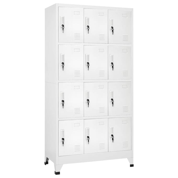 vidaXL - Lockerkast - met - 12 - compartimenten - 90x45x180 - cm