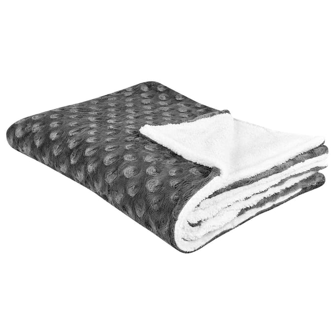 KANDILLI - Plaid - Donkergrijs - 150 x 200 cm - Polyester