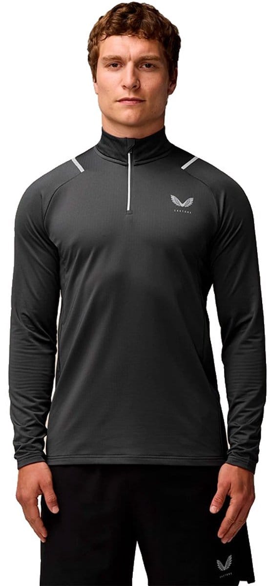 Castore Apex Thermal Winterised Sweatshirt Met Halve Rits Grijs S Man