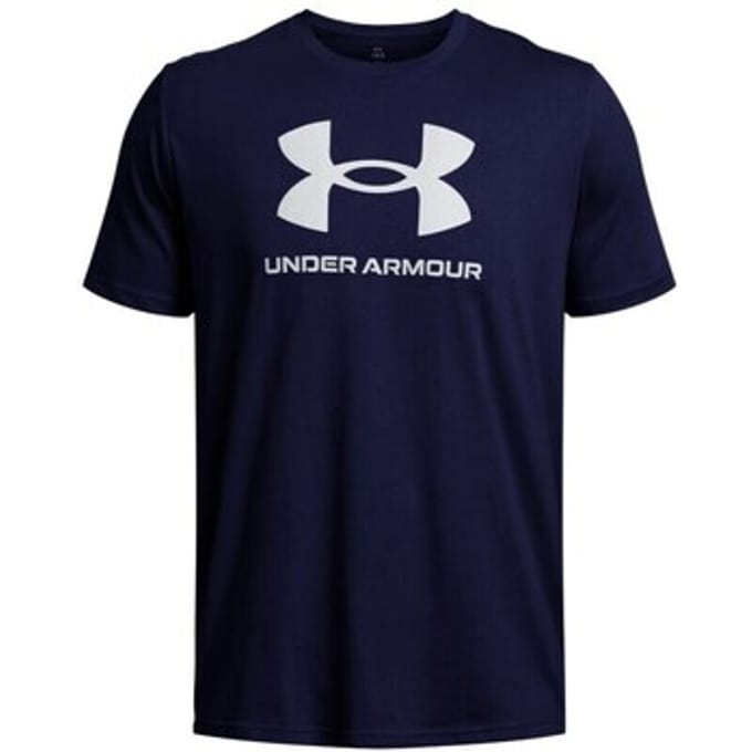 Under Armour Sportstyle Logo Heren T-shirt - Marineblauw - Maat S - Perfect voor training en casual draagcomfort