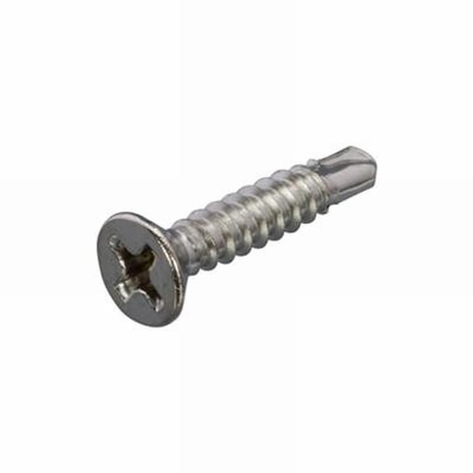 Plaatschroef. Zelfborend. 4.8 x 32mm. lang. Platkop. RVS-A2. 10 stuks Parkers. Ifix.