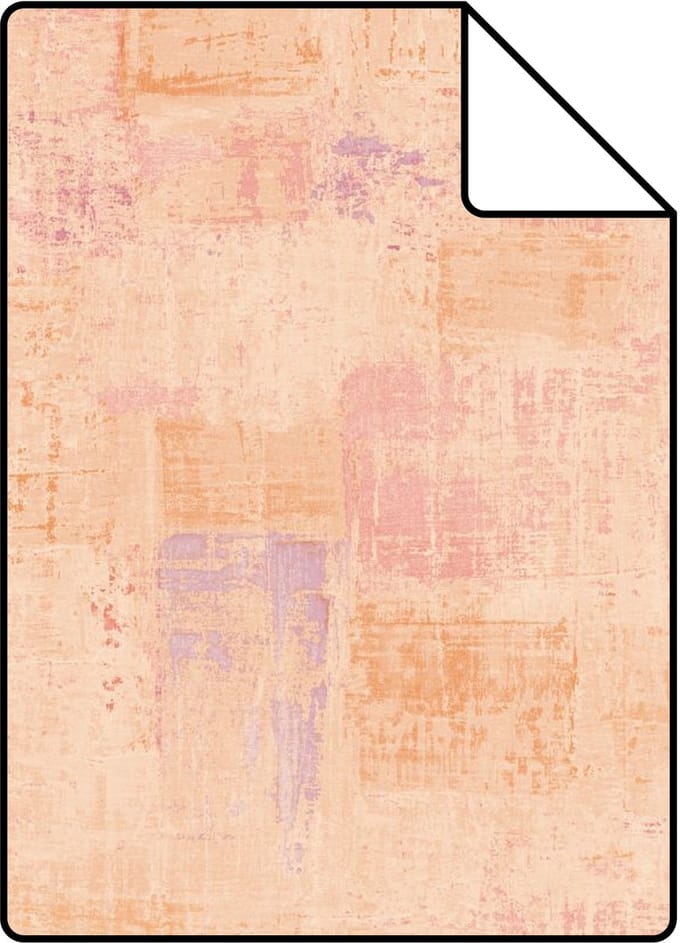 Proefstaal ESTAhome behang schilderachtige structuur perzik roze - 26.5 x 21 cm - 131846-S