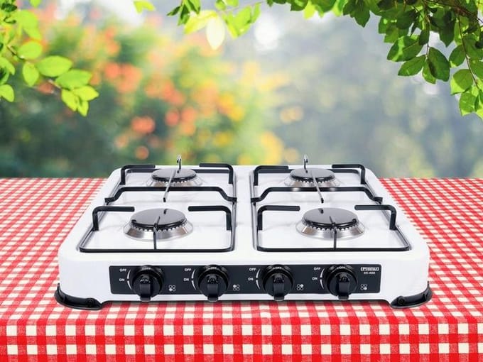 Promis KG400C camping kookplaat 4 zones - kleur zwart
