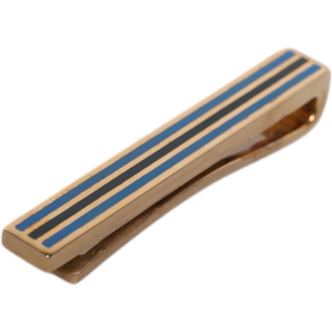 Gouden Tonaal Messing Logo Gegraveerde Stropdas Clip Bar