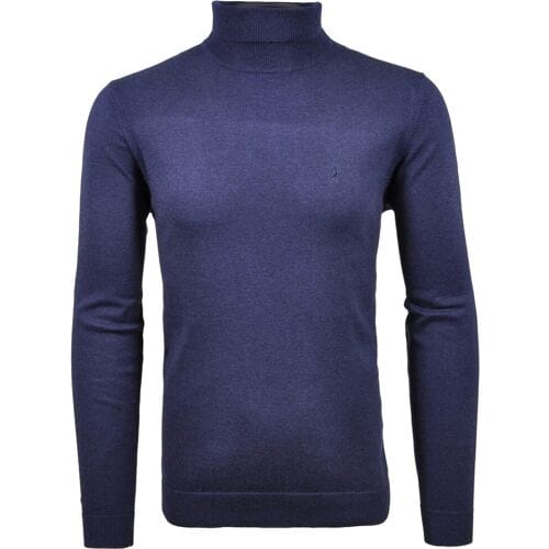 Ragman Trui Col Cotton Cashmere Uni Marine / male