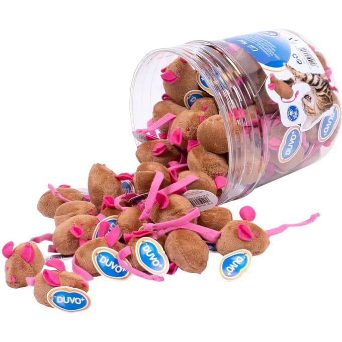 Duvoplus - Speelgoed Voor Dieren - Kat - Pluche Veldmuis - per stuk