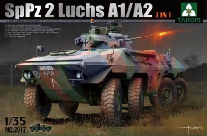 Takom Modelbouwpakket Militaire voertuigen - 2017 SpPz 2 Luchs A1/A2 - 2in1 Plastic - 1:35 - Modelbouw