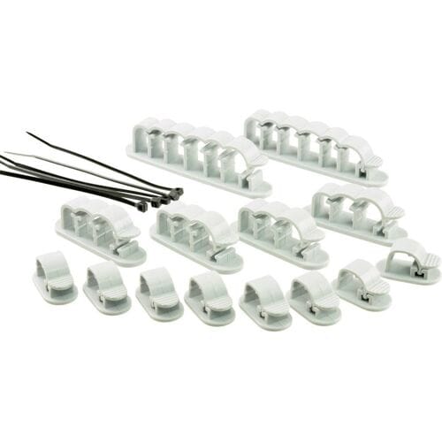 TRU COMPONENTS WCM-SET-TT Kabelhouder Zelfklevend 1386629 Transparant 19 stuk(s)