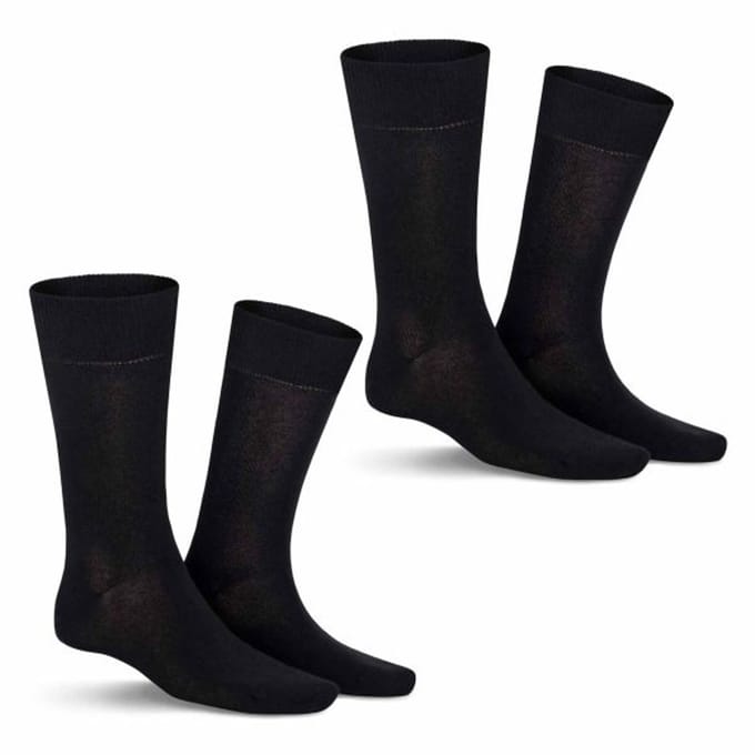 Kunert Comfort Cotton Heren Sokken 2-pack - Zwart - Maat 39-42