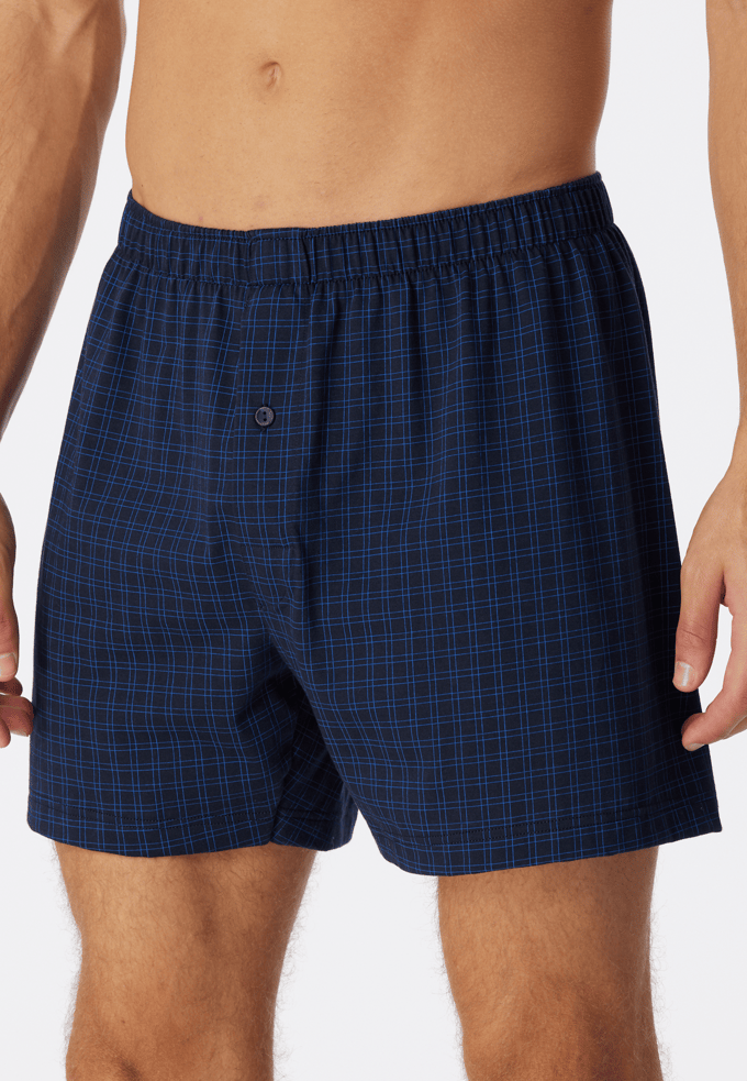 Boxershorts van jersey, donkerblauw geruit - Cotton Casuals 7