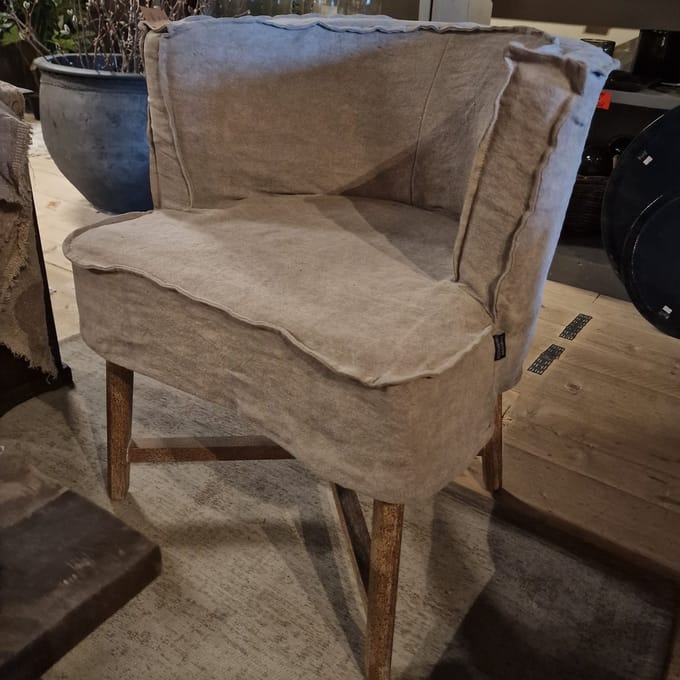 AURA PEEPERKORN| DIRKJE eetkamerstoel |Dirkje |kleur taupe NR. 7
