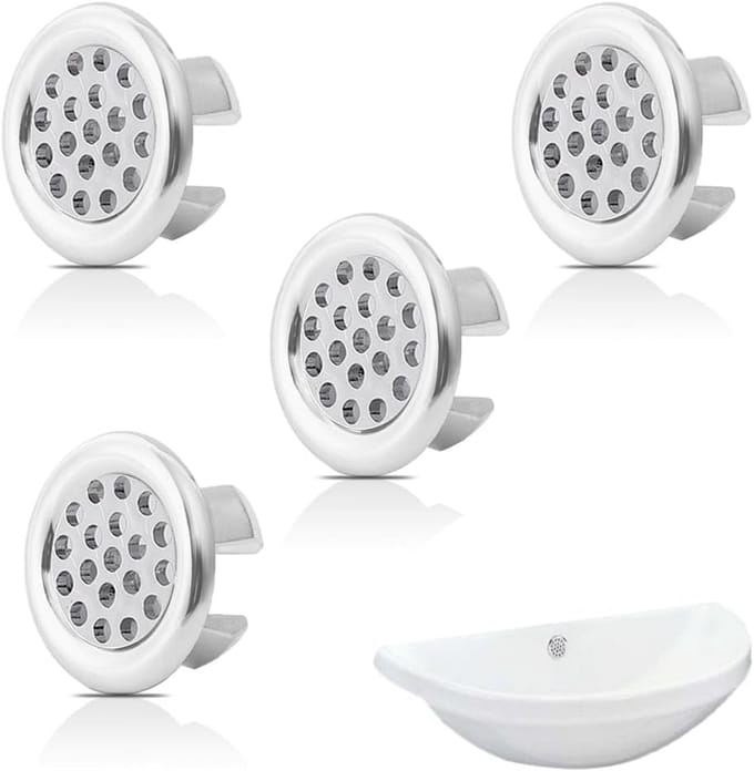 4x Ovale Overloopring voor Wastafel en Gootsteen Universele Fitting